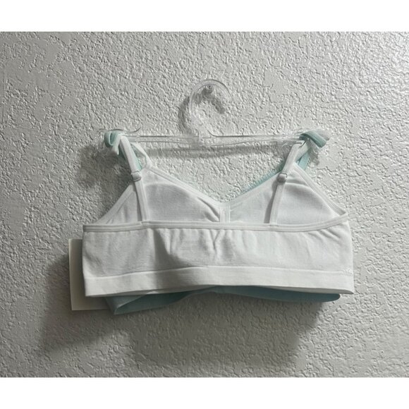Girls Maidenform 2-pk Skylight Pointelle Seamless Ruched Cropped Bras Size Large - Picture 4 of 4